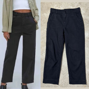 Everlane Jeans The Organic Wide-Leg Straight Leg Black Women’s Size 6 High Rise